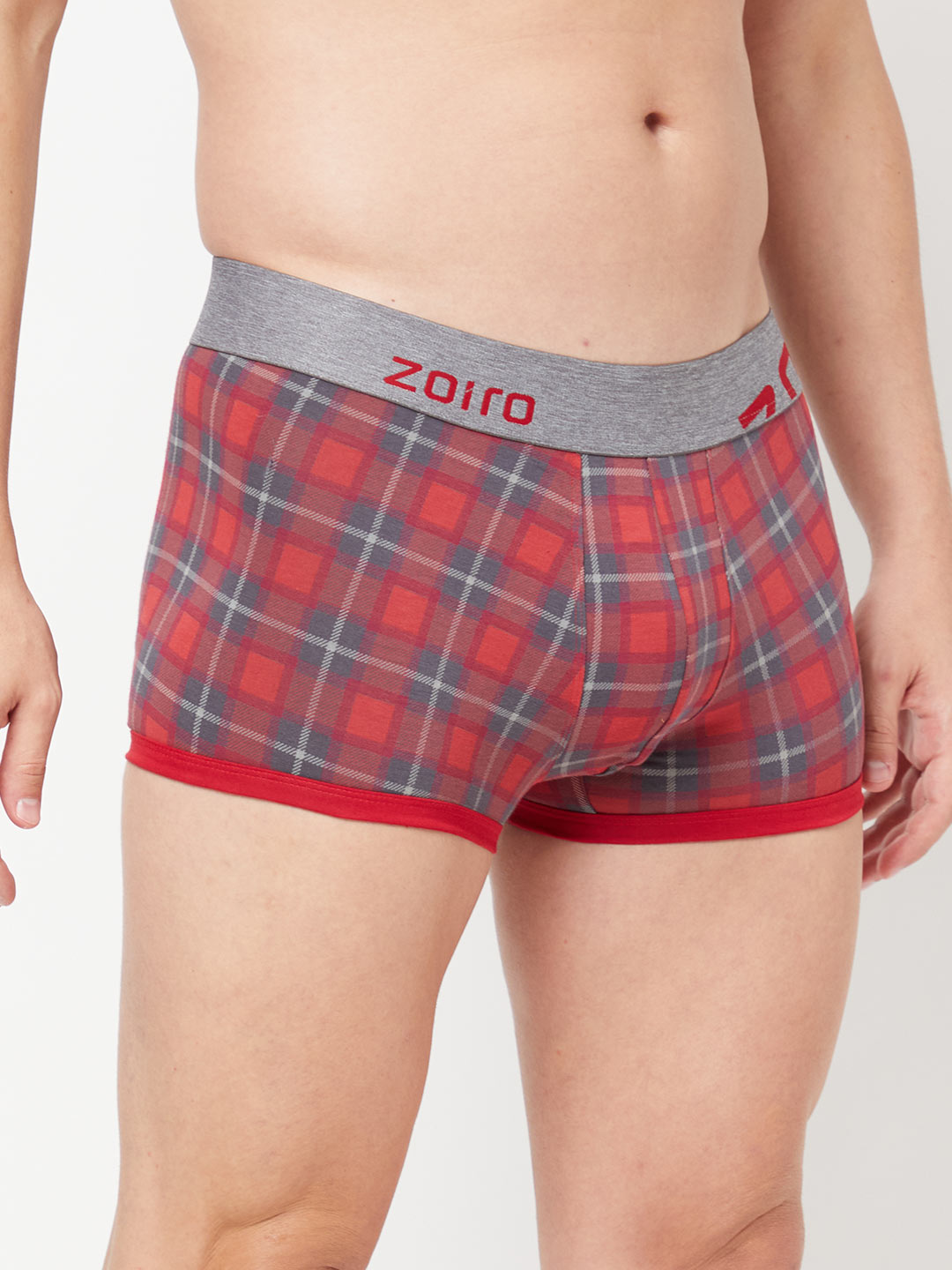 Zoiro Men's Cotton Trends Trunk - Red