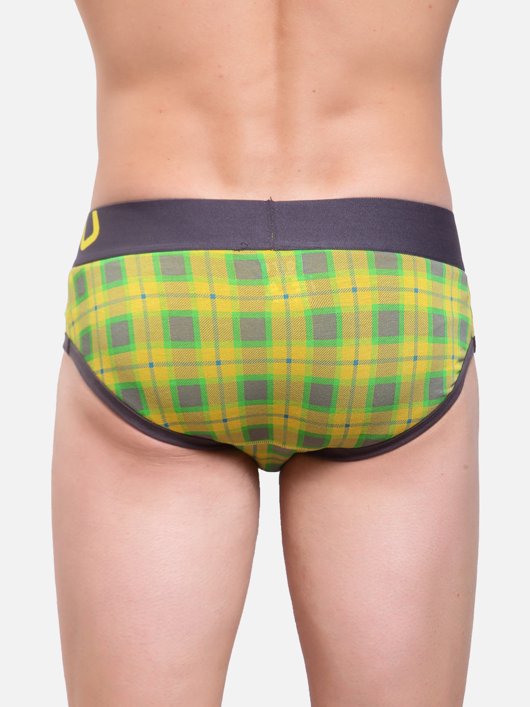 Zoiro Men's Cotton Trends Printed Brief - Sulphur