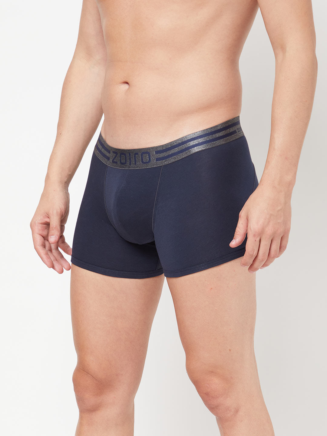 Zoiro Men's Sports Trunk (Pack 2) - Navy + Black