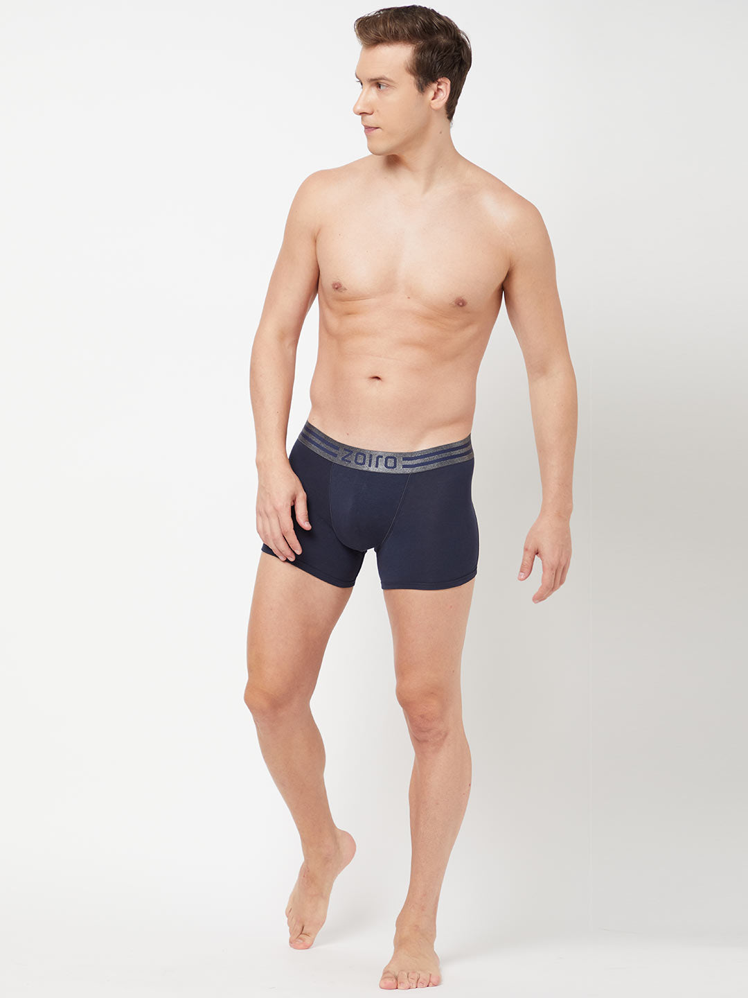 Zoiro Men's Sports Trunk (Pack 2) - Navy + Black