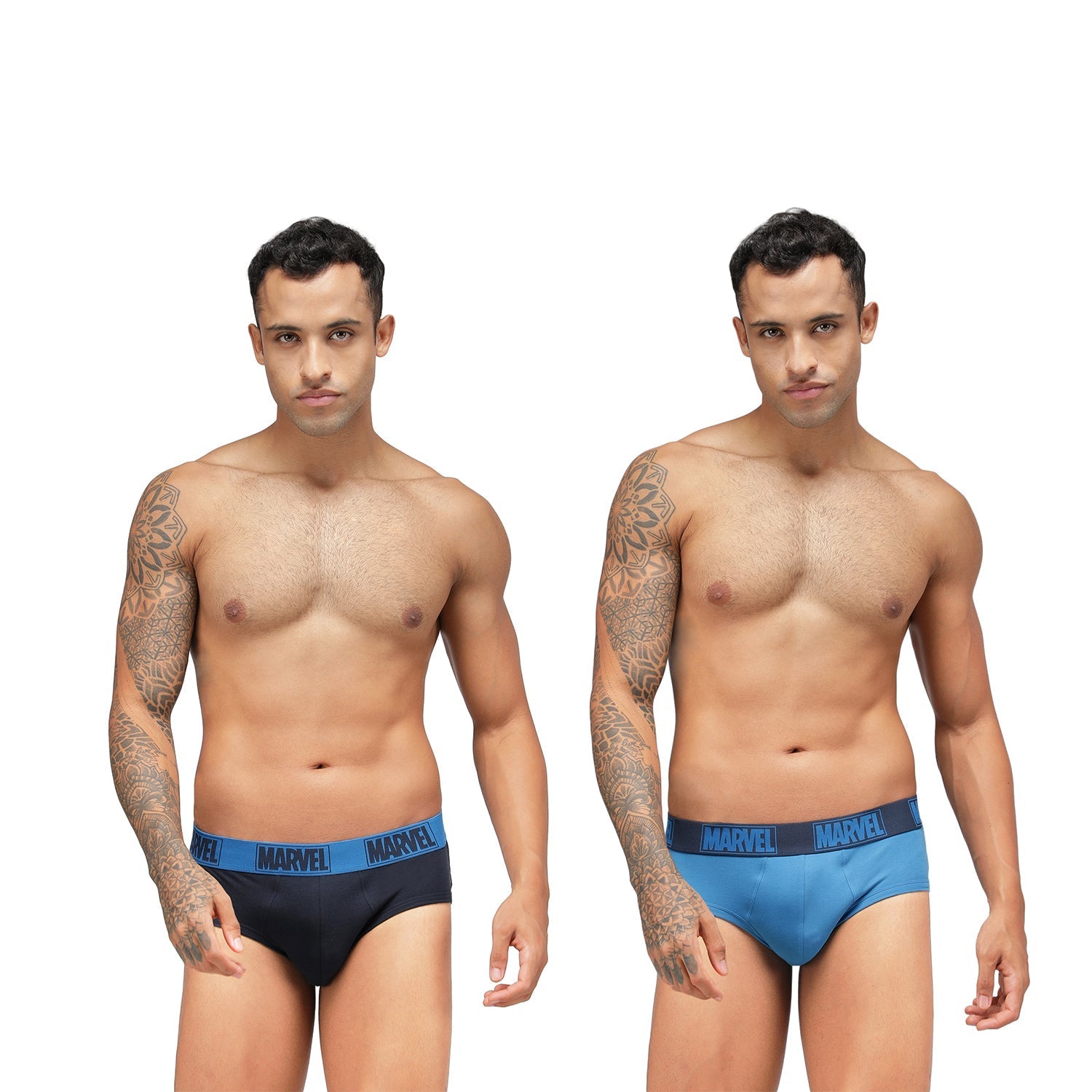 Men's Marvel Brief Pack of 2 - Navy+Sky Diver