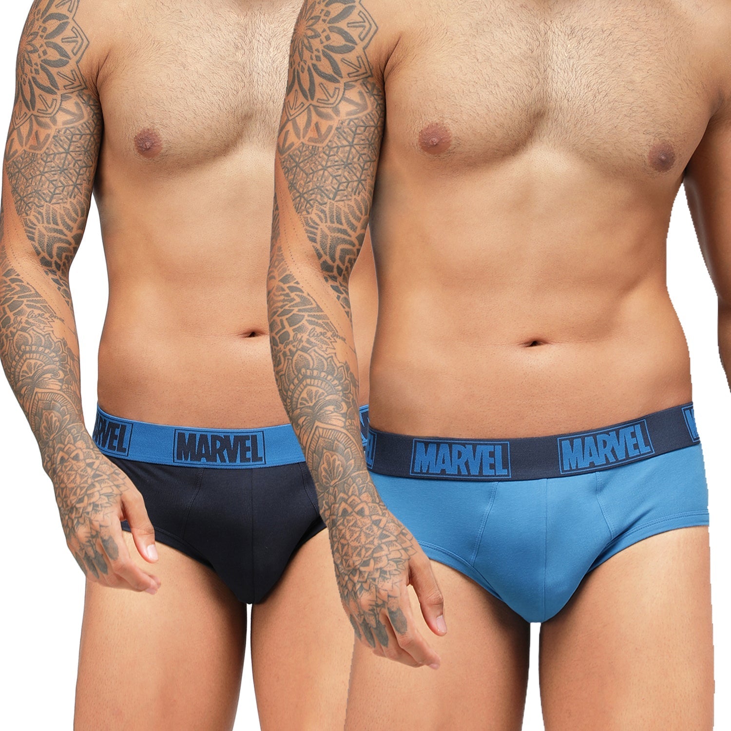 Men's Marvel Brief Pack of 2 - Navy+Sky Diver