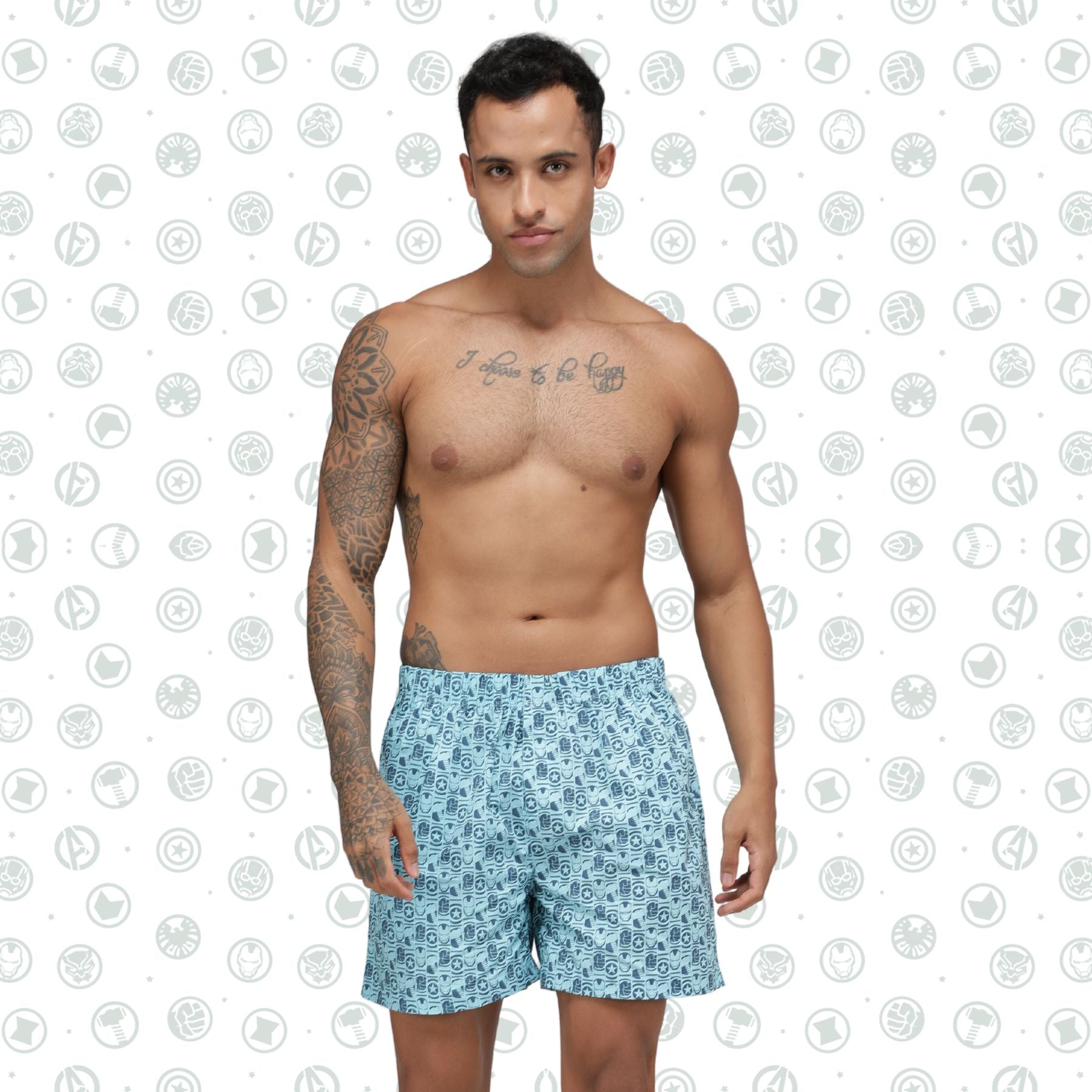 Zoiro Men's Avenger Print Boxer - Pettit Four