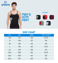 Men's Gym Vests with Side Contrast Panel - Pack of 2 (Navy & Red)