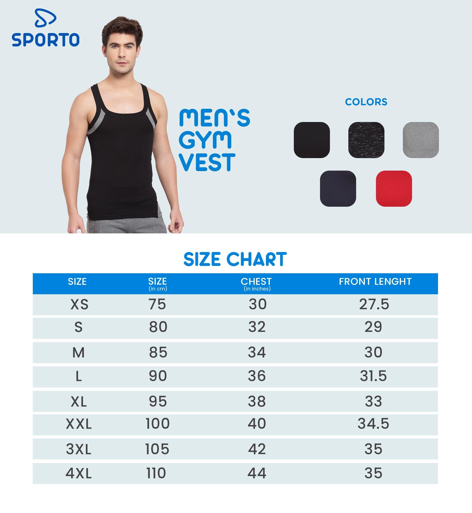 Men's Gym Vests with Contrast Armhole Panel - Pack of 2 (Black & Black Melange)