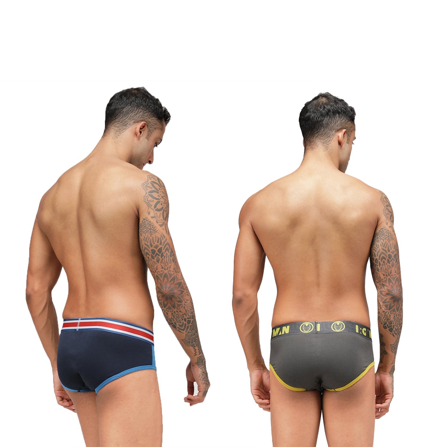 Men's Marvel Brief Pack of 2 - Sky Diver/Navy+Sulphur/Castlerock