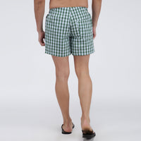 Sporto Men's Checkered Boxer Shorts (Pack Of 2) - Green & Red