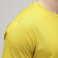 Sporto Men's Fluid Cotton Round Neck T-shirt - Lime Yellow