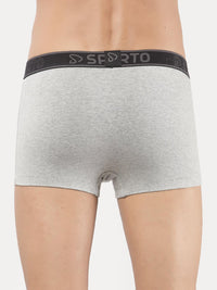 Sporto Men's Spandex Square Trunks (Pack of 3) - Grey Melange + Anthra Melange + Black