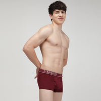 Sporto Men's Spandex Square Trunk (Pack of 3) - Maroon + Navy + Charcoal