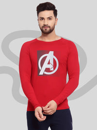 Sporto Men's Avenger logo Print T-shirt - Red