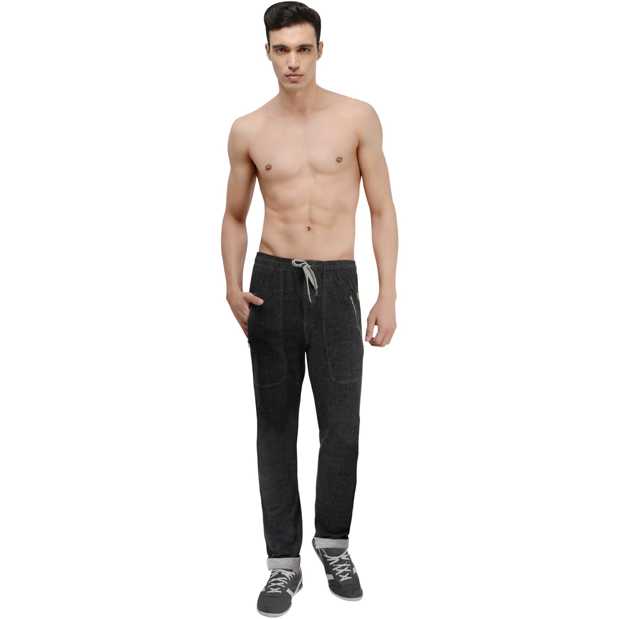 Zoiro Men's Solid Track Pant - Black