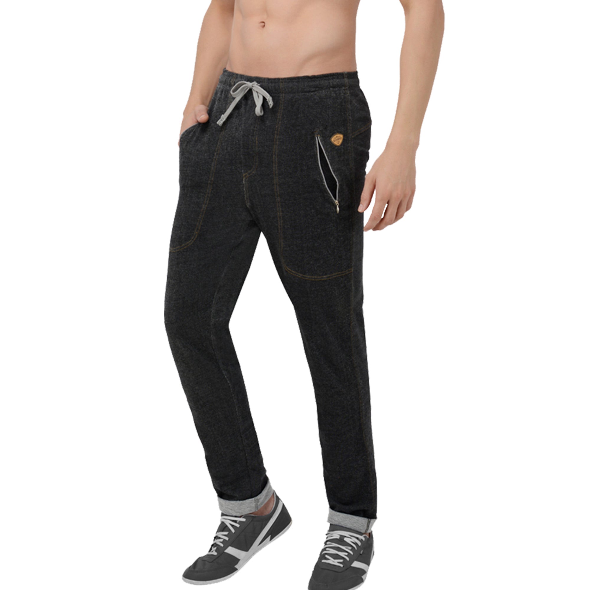 Zoiro Men's Solid Track Pant - Black