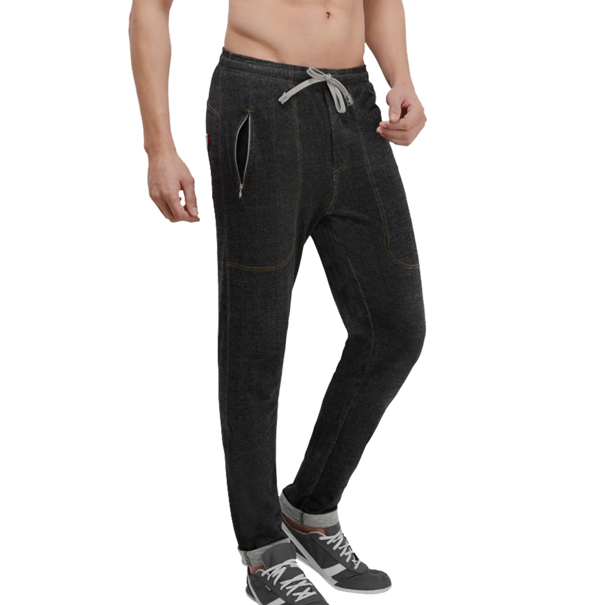 Zoiro Men's Solid Track Pant - Black