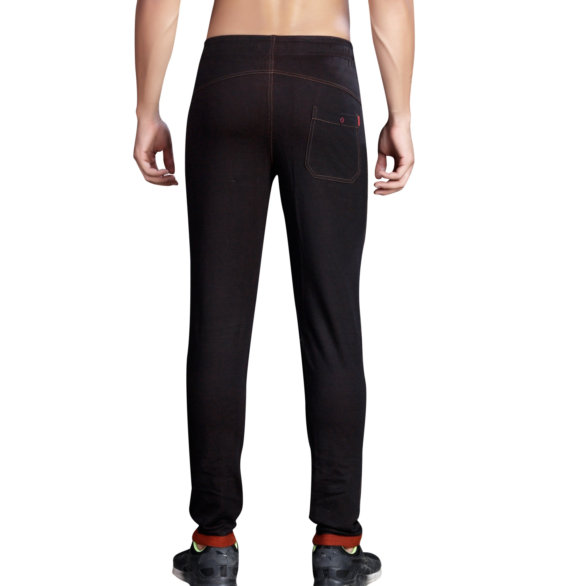 Zoiro Men's Cotton Track Pant - Black