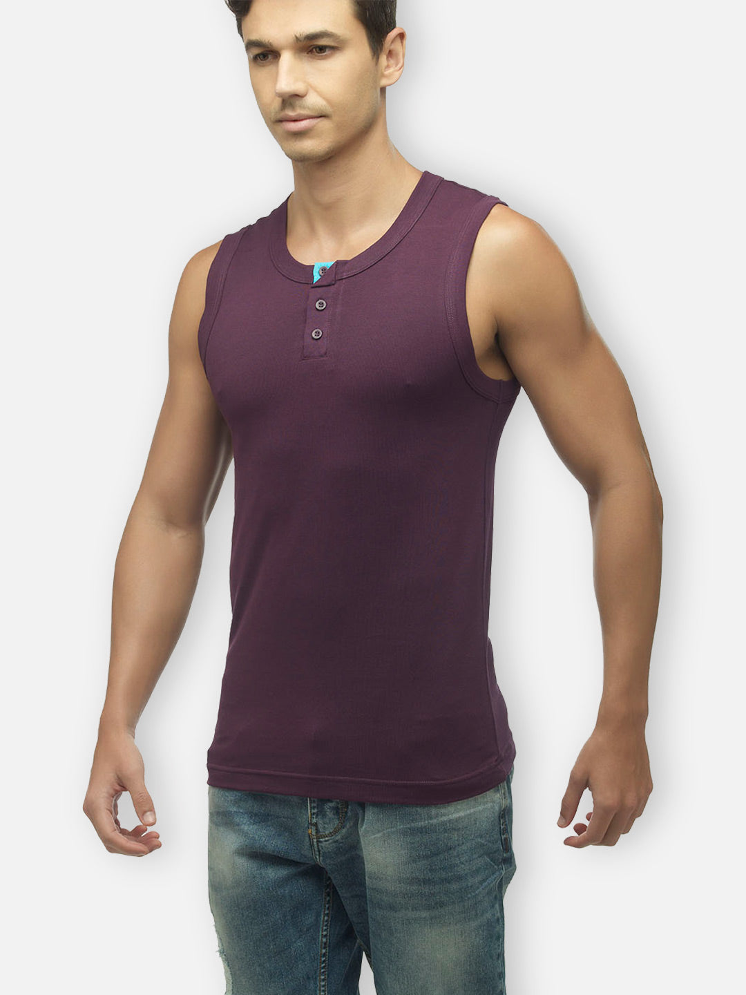 Zoiro Men's Cotton Solid Vest