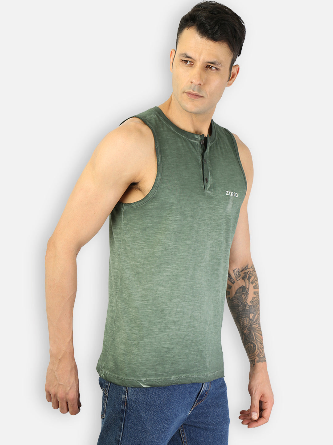 Zoiro Men's Cotton Solid Vest