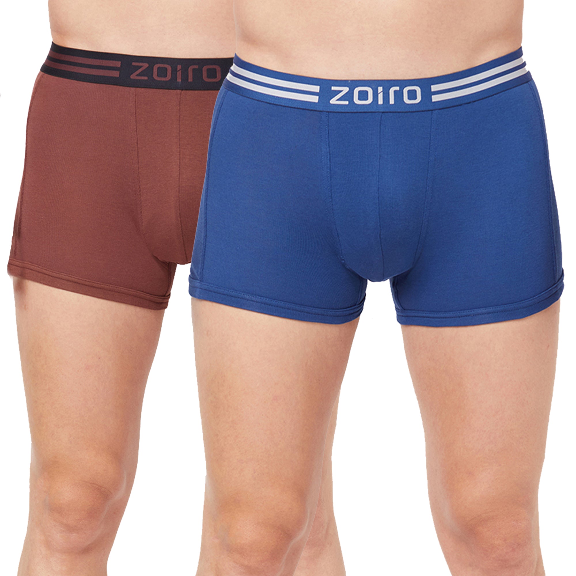 Men Soft Classic Trunk (Pack of 2) Bitter Chocolate+ Dark Blue