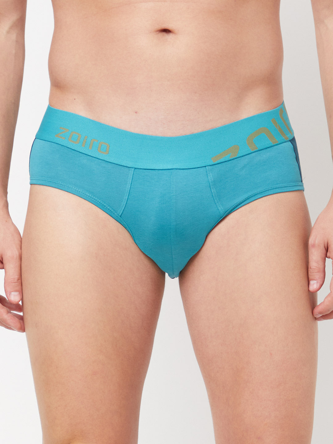 Zoiro Men's Cotton Trends Brief Pagoda Blue - Atlantic Deep