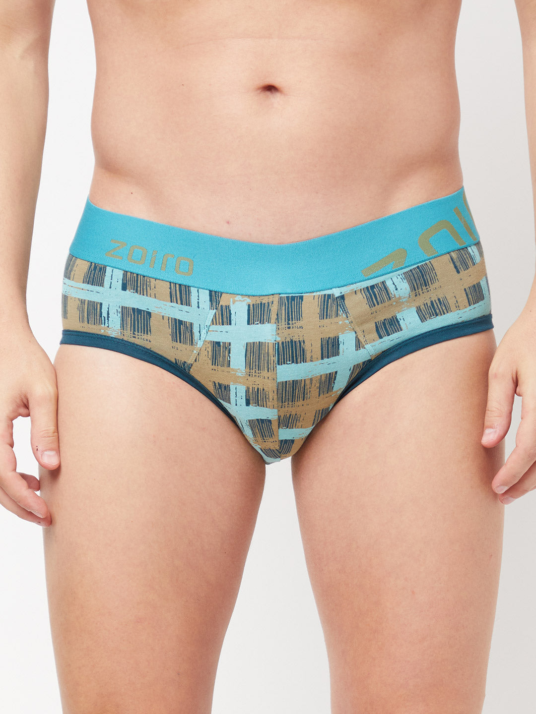 Zoiro Men's Cotton Trends Printed Brief - Atlantic Deep