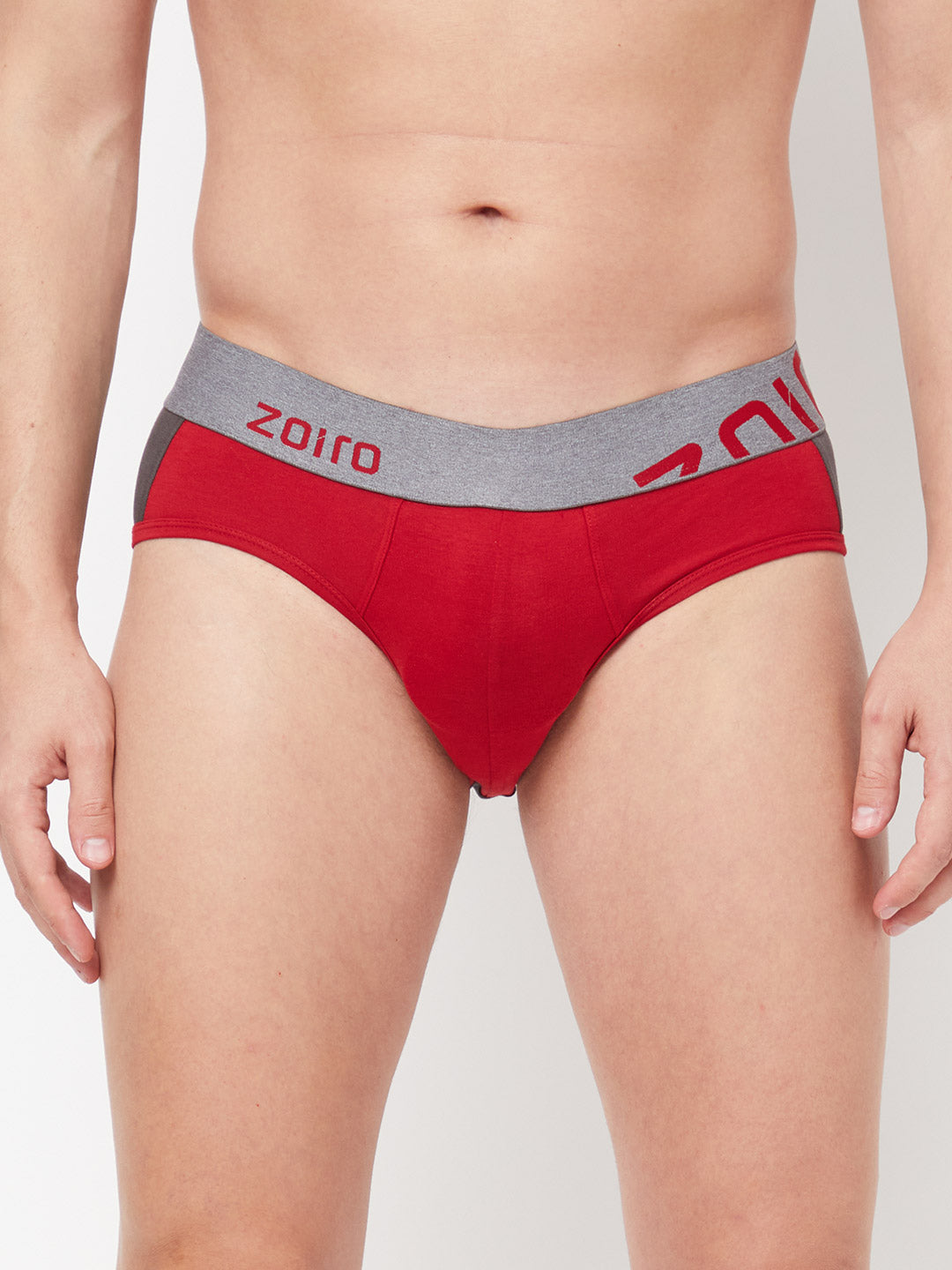 Zoiro Men's Cotton Trends Brief Ribbon Red - Castle Rock