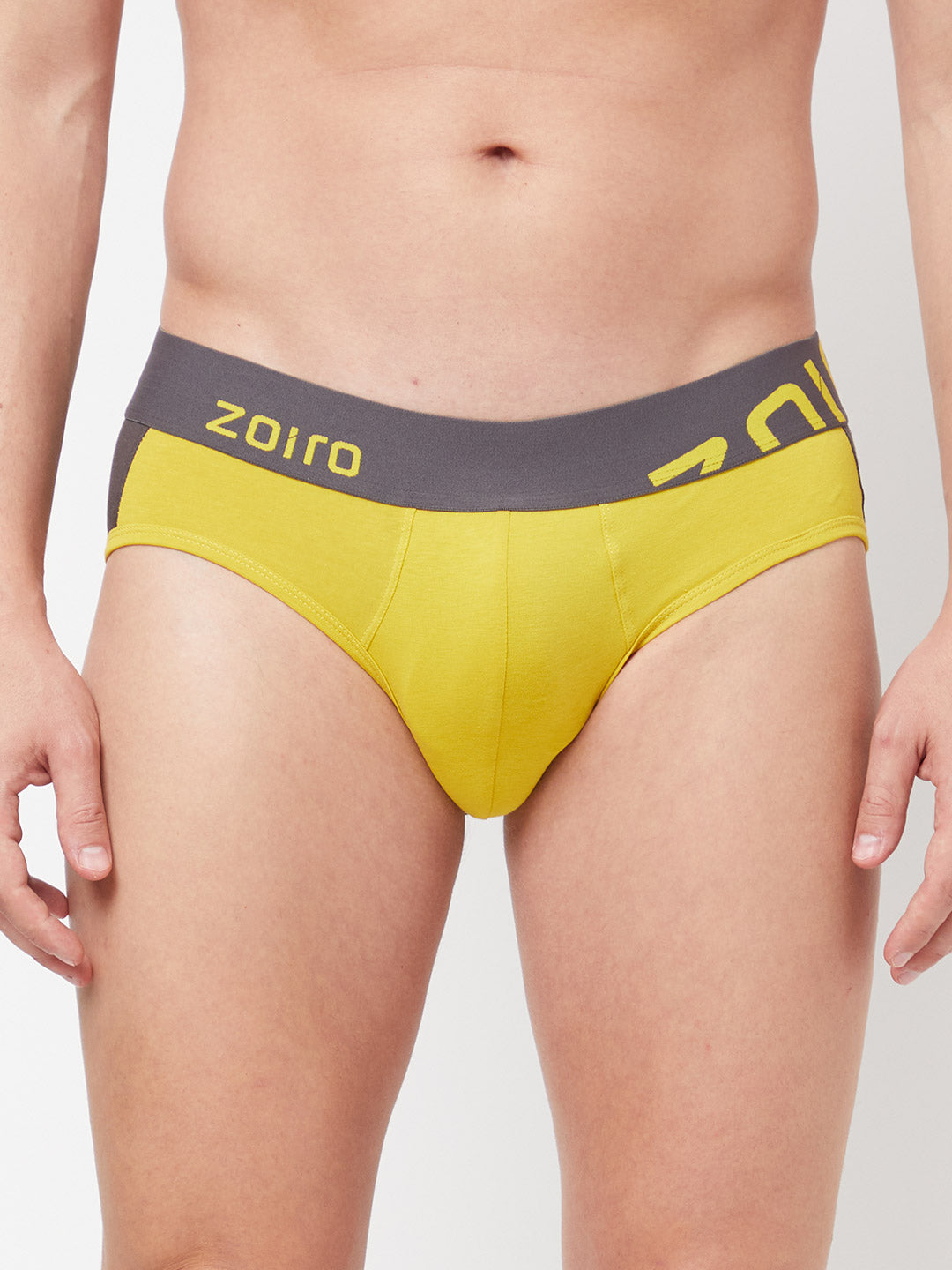 Zoiro Men's Cotton Trends Solid Brief - Castle Rock