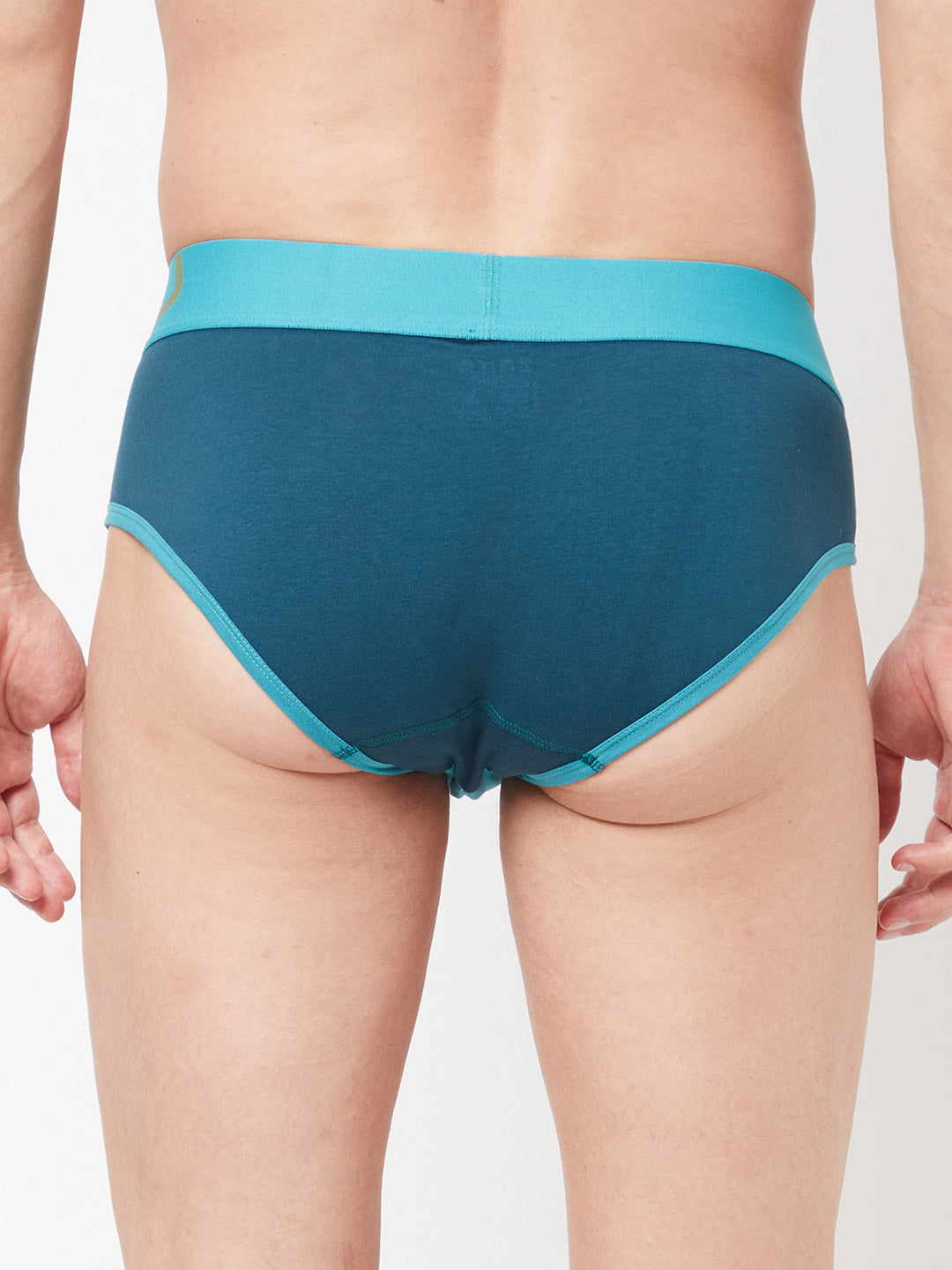 Zoiro Men's Cotton Trends Brief Pagoda Blue - Atlantic Deep