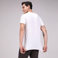 Sporto Men's Solid Fluid Cotton Tee - White