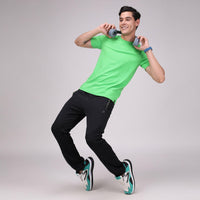 Sporto Men's Solid Fluid Cotton Tee - Tender Green