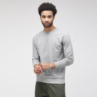 Sporto Men's Solid Sweatshirts - Grey Melange