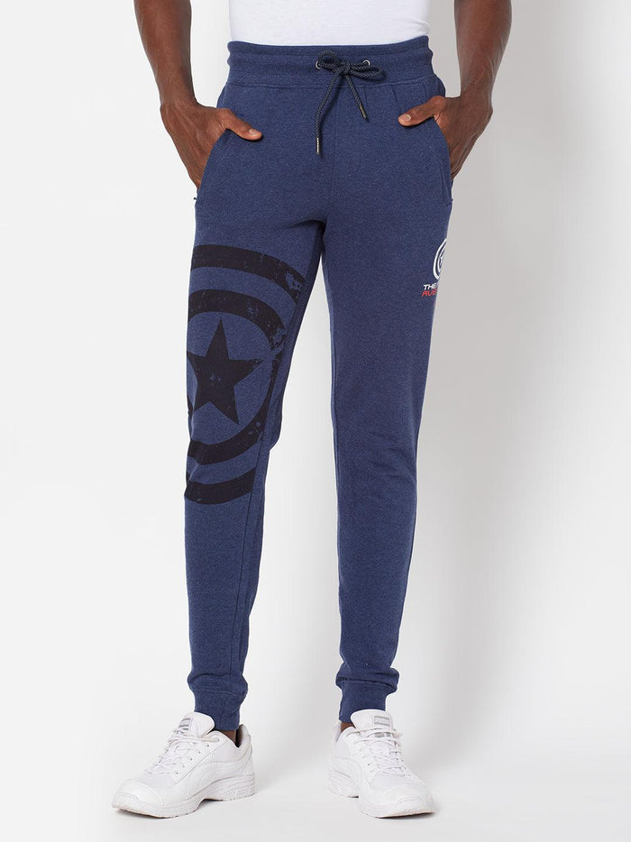 Men's Captain America Joggers - Blue Melange