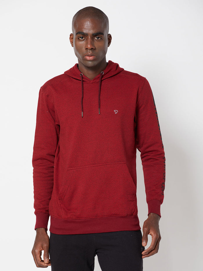 Sporto Men's Hoodie Sweatshirt Red Jaspe