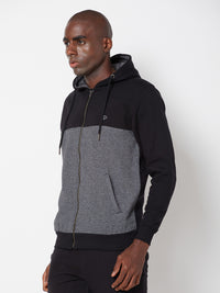 Sporto Men's Zippered Hoodie Jacket - Black