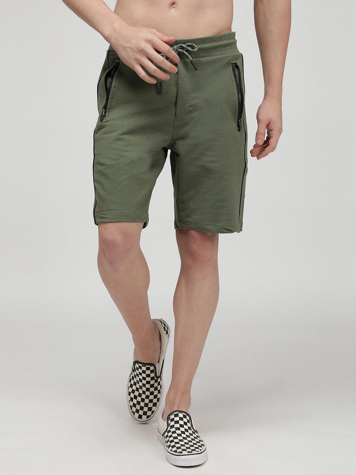 Sporto Men's Cotton Bermuda Shorts - Bronze Green