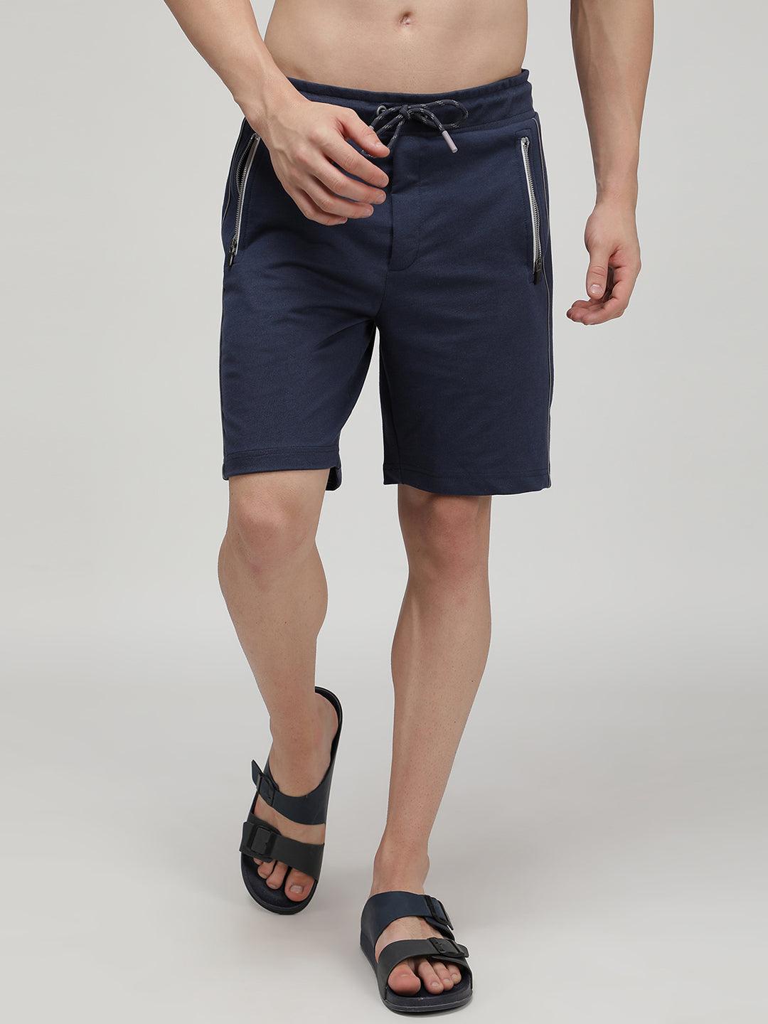 Sporto Men's Cotton Bermuda Shorts - Mood Indigo