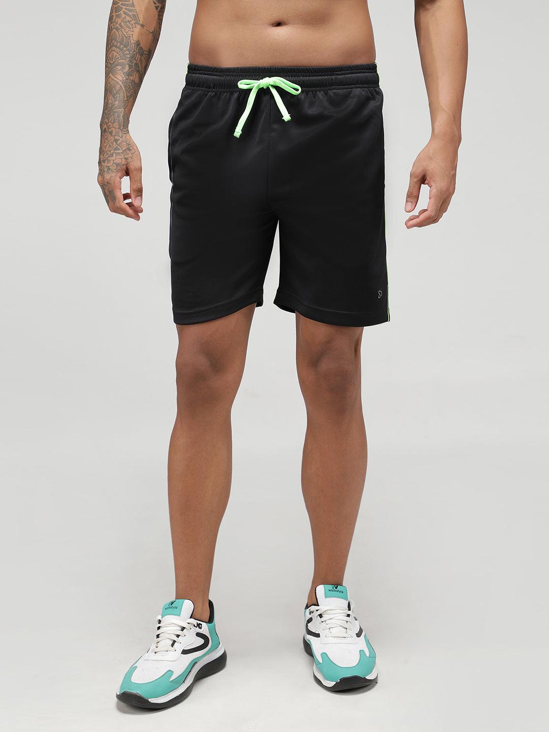 Sporto Men's Gym Athletic Bermuda Shorts - Black