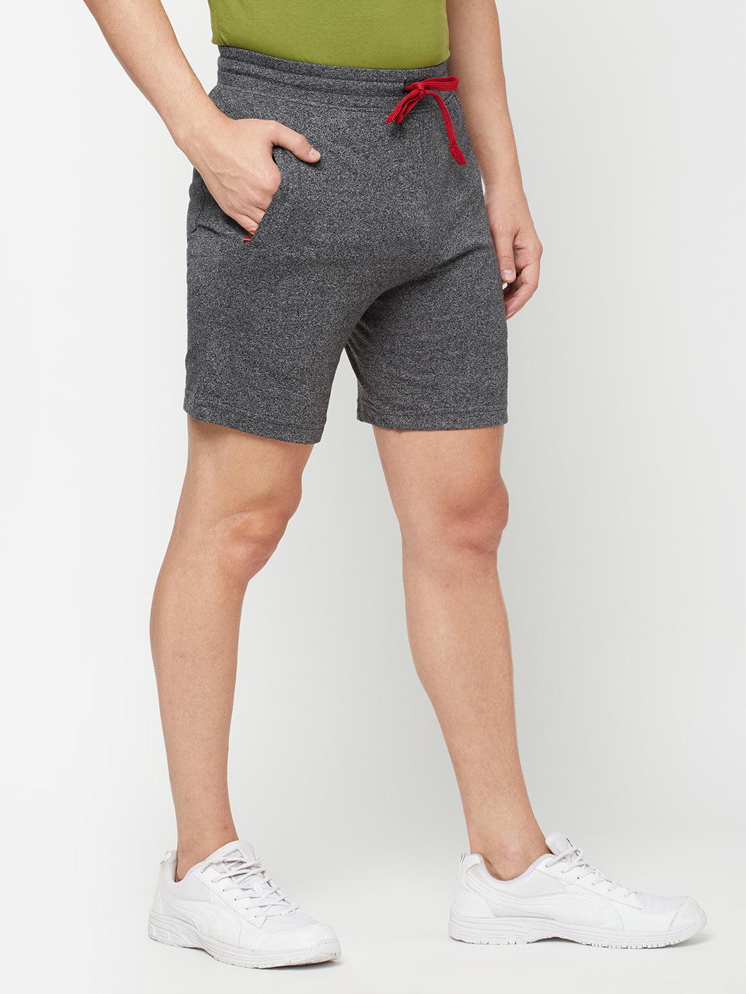 Sporto Men's Casual Lounge Shorts - Black Jaspe