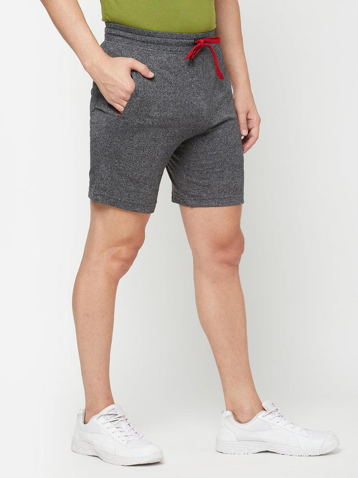 Sporto Men's Casual Lounge Shorts - Black Jaspe