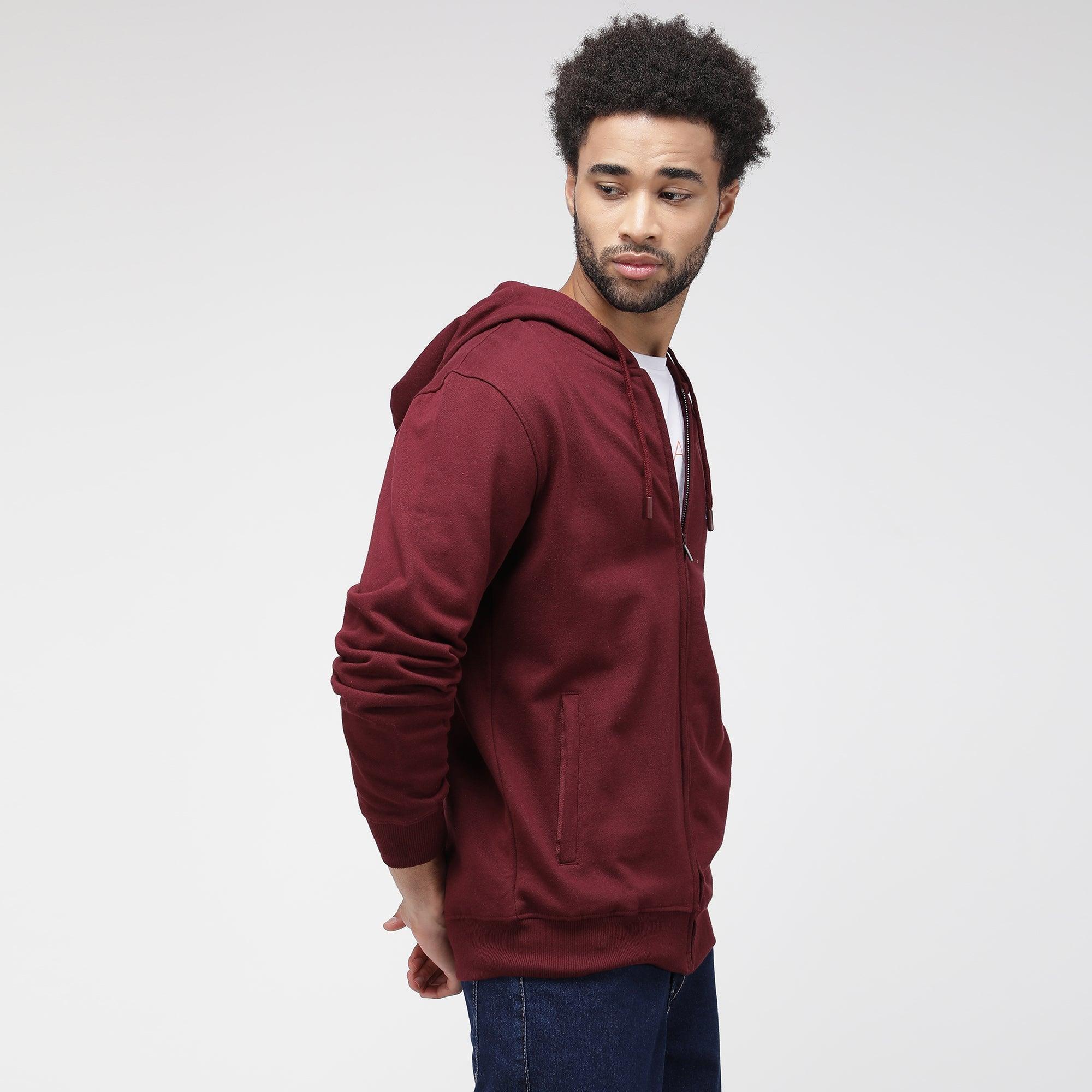 Sporto Men's Solid Hoodie Sweatshirt