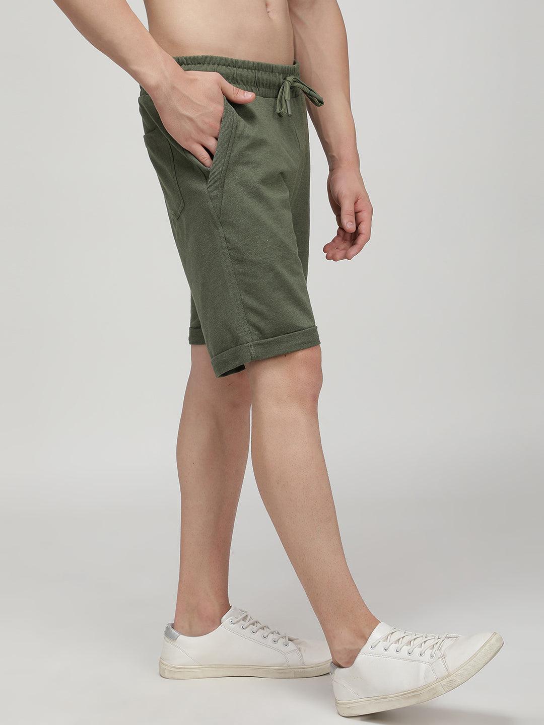 Sporto Men's Cotton Bermuda Shorts - Olive