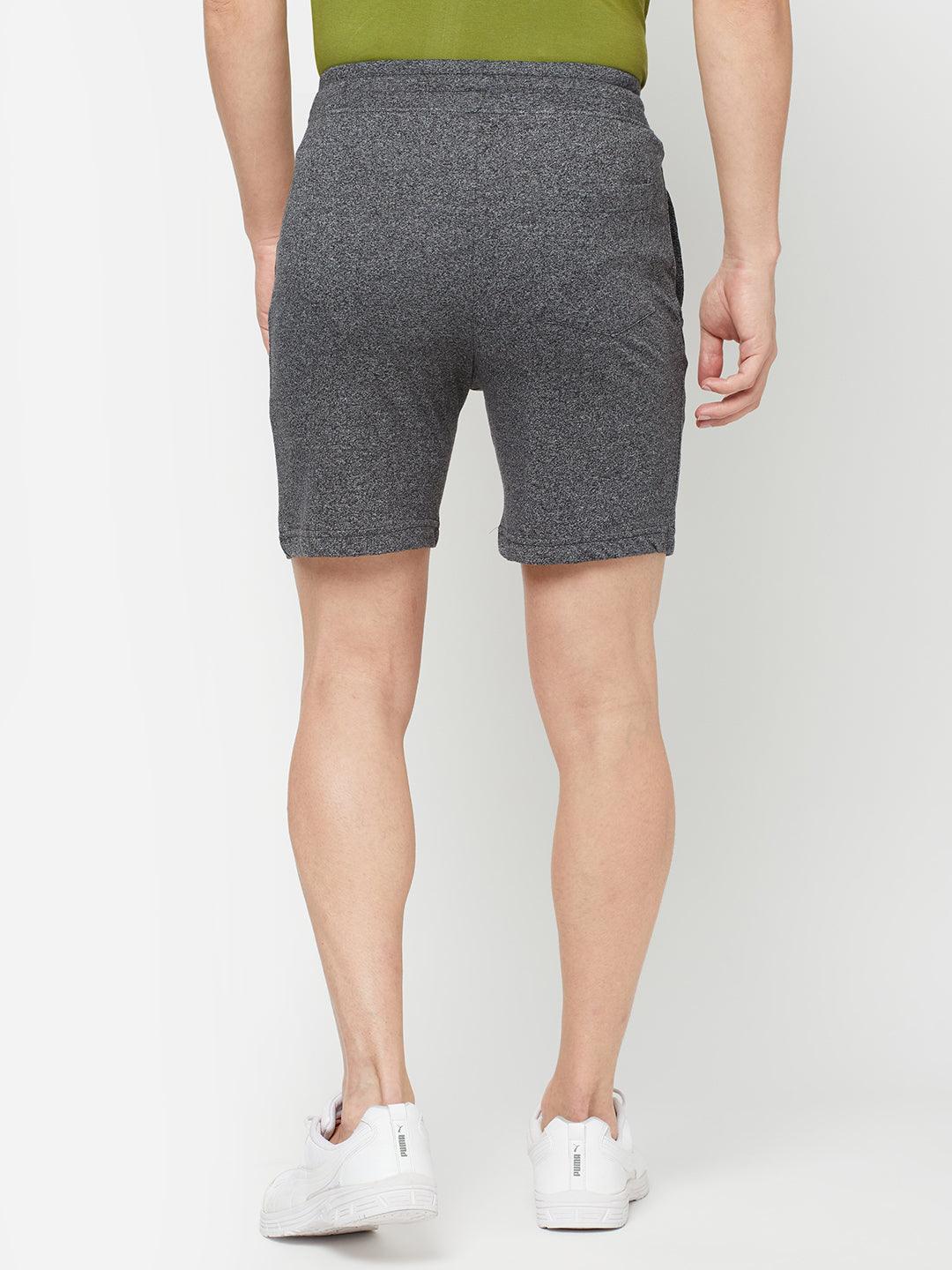 Sporto Men's Casual Lounge Shorts - Black Jaspe