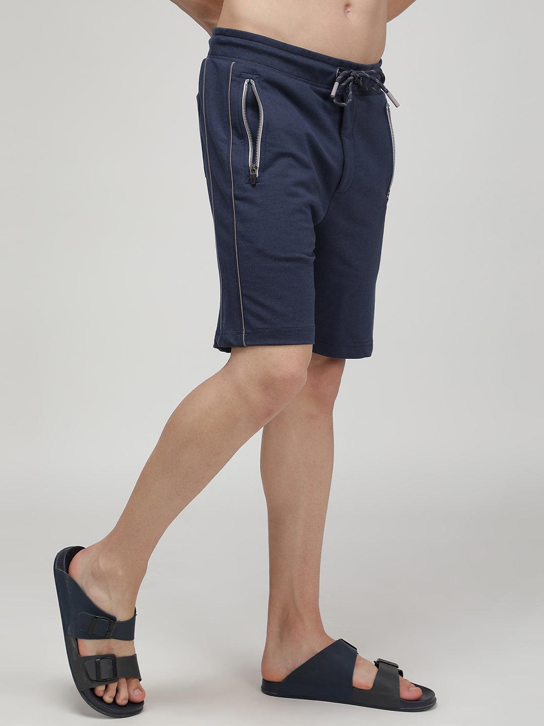 Sporto Men's Cotton Bermuda Shorts - Mood Indigo