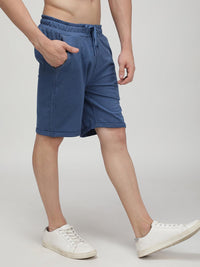 Sporto Men's Cotton Bermuda Shorts - Blue Denim