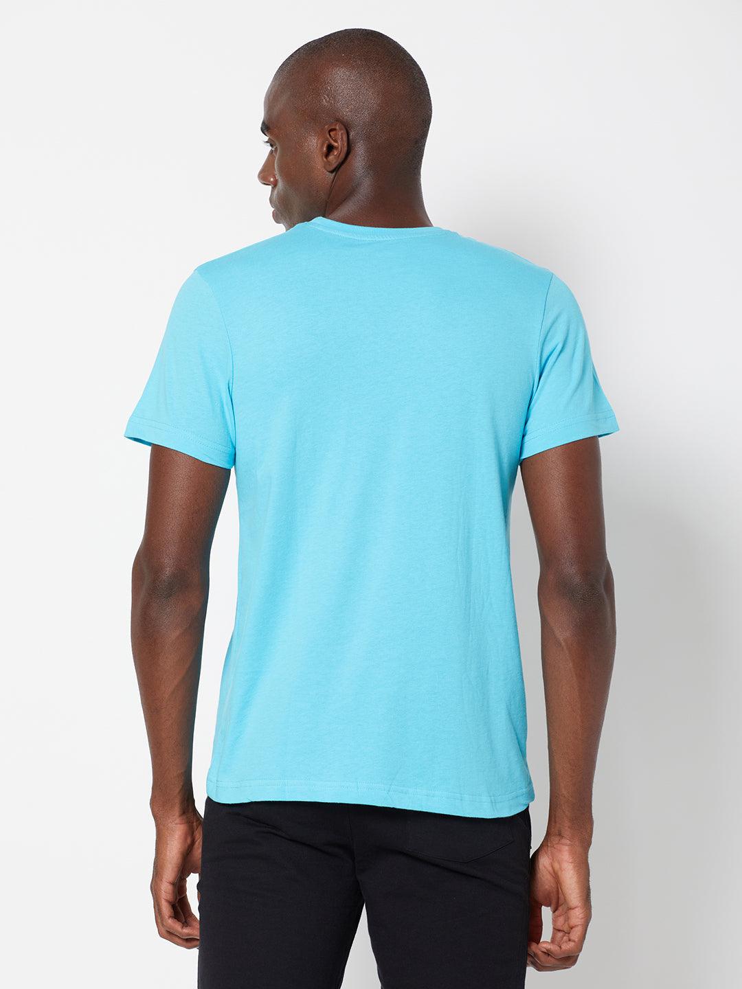 Sporto Men's Round Neck Fluid Tee - Ocean Weave