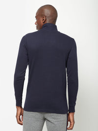 Sporto : Buy Men's Mock Neck T-Shirt [Navy] Online