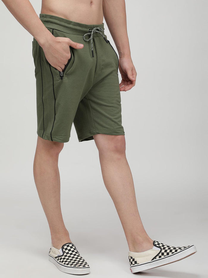 Sporto Men's Cotton Bermuda Shorts - Bronze Green