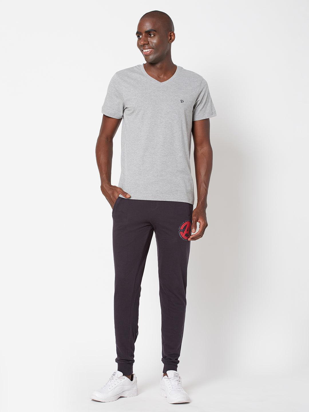 Sporto Men's V Neck T-Shirt - Grey Melange