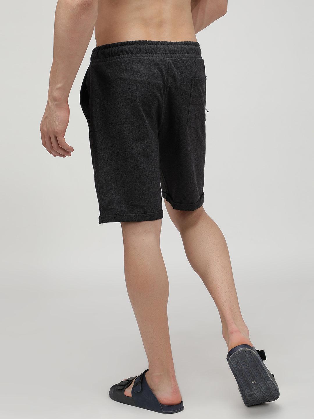 Sporto Men's Cotton Bermuda Shorts - Black Denim