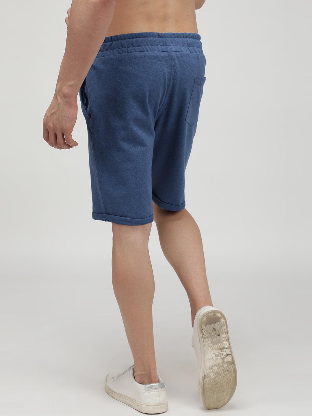 Sporto Men's Cotton Bermuda Shorts - Blue Denim