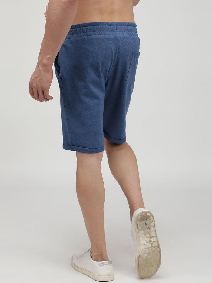 Sporto Men's Cotton Bermuda Shorts - Blue Denim